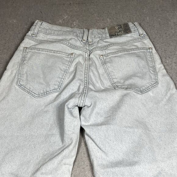 Free People We The Free Risk Taker Jeans Womens Size 26 Blue High Rise Straight - Picture 9 of 15